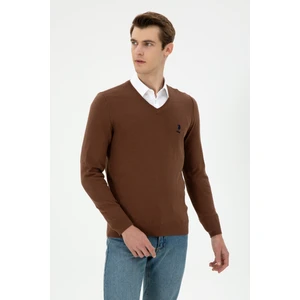 U.S. Polo Assn. Erkek Kahverengi Kazak /Triko 50288881-VR029