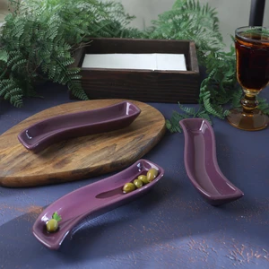 Mor İvory Zeytinlik 18 Cm 3 Adet