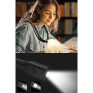 3 Renkli Boyuna Asılan Esnek Güçlü Ledli Şarjlı Ayarlanabilir Kitap Okuma Işığı Kitap Okuma Lambası
