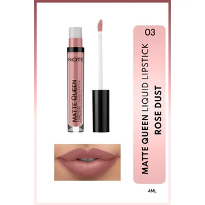 Matte Queen Lipstick Kalıcı Mat Likit Ruj - 03 Rose Dust - Nude