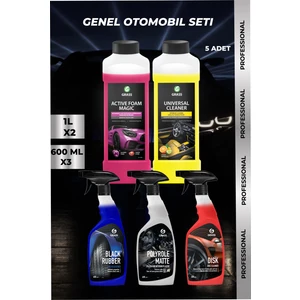 İç ve Dış Mekan için Genel Araç Bakım Seti - 5 Premium Ürün, Active Foam Magic Dahil