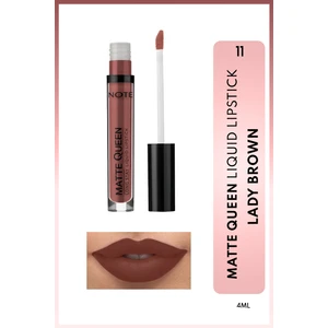 Matte Queen Lipstick Kalıcı Mat Likit Ruj - 11 Lady Brown - Kahverengi