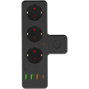 Rose Teknoloji Ftr-12 Termal Akım Korumalı Duvar Tipi Priz 3 USB 1 Type-C 20W Pd Giriş