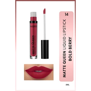 Matte Queen Lipstick Kalıcı Mat Likit Ruj - 14 Bold Berry - Kırmızı