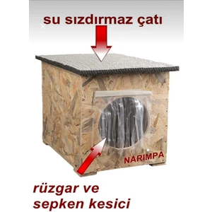 Kedi Kulübesi Kedi Yuvası Kedi Evi -1 kg Mama -30X33X36CM Iç ve Dış Mekan Su ve Isı Yalıtım