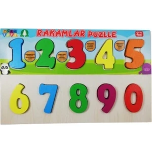 Ahşap Bultak Sayılar Eğitici Rakamlar Puzzle Çocuk Oyuncağı