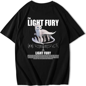 BRZ Collection Oversize Light Fury Ejderhanı Nasıl Eğitirsin T-Shirt