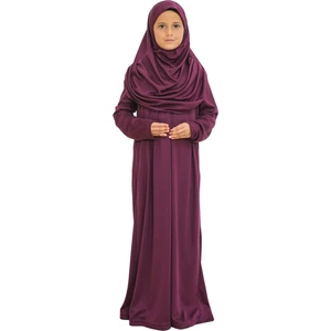 Iki Parça Çocuk Namaz Elbisesi Seti Eşarp Ile Takım, Islami Giyim Takım Kızlar Için