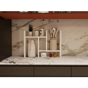 masifmarket karya tezgah üstü beyaz renk raf