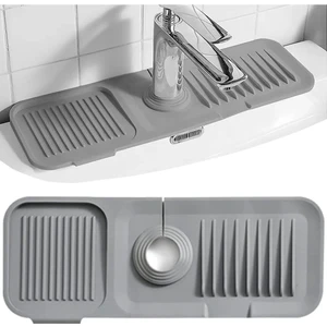 Elastik Musluk Matı Su Tutucu Düzenleyici Kaydırmaz Taban Organizer Mutfak Banyo Lavabo