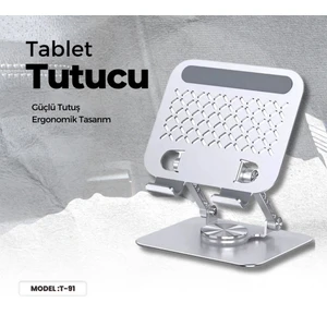 Tablet Standı 360 Derece Metal Katlanır