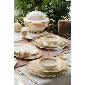 Jasmine 60 Parça 12 Kişilik Gold Porselen Yemek Takımı