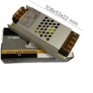 Slim Metal Kasa Adaptör 12V 5A Cata CT-2674