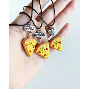 Pizza Dilimleri 3'lü Bff Kolye