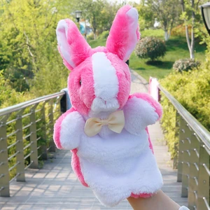 Pembe Tavşan El Kuklası Peluş Oyuncak 25CM (Yurt Dışından)