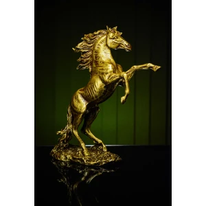 Narçiçeği Takı ve Hediyelik Eşya Özel Tasarım Şahlanan Yılkı Atı Gold Altın Bronz Heykel