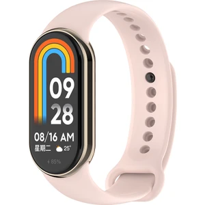 Case 4u Xiaomi Mi Band 8 Serisi Klasik Kordon Silikon Strap Kayış Kum Pembe