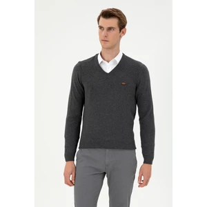 U.S. Polo Assn. Erkek Antrasit Melanj Kazak /Triko 50297063-VR081