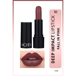 Deep Impact Lipstick Kremsi Dokulu Yarı Parlak Ruj 10 Fall in Pink - Kahverengi