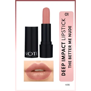Deep Impact Lipstick Kremsi Dokulu Yarı Parlak Ruj 01 The Better Me Nude - Nude