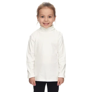 Ekru Basic Kız Çocuk Çıtçıtlı Tam Balıkçı Yaka Şardonlu Kışlık Uzun Kollu Tişört