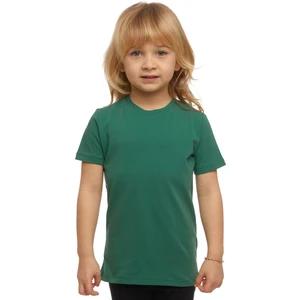 Deniz Yeşili Basic Unisex Çocuk Sıfır Yaka Kısa Kollu Tişört