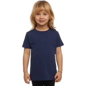 Açık Lacivert Basic Unisex Çocuk Sıfır Yaka Kısa Kollu Tişört