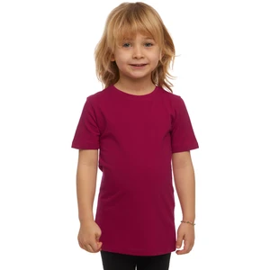 Mürdüm Basic Unisex Çocuk Sıfır Yaka Kısa Kollu Tişört