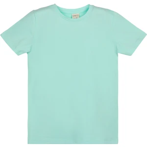 Mint Basic Unisex Çocuk Sıfır Yaka Kısa Kollu Tişört