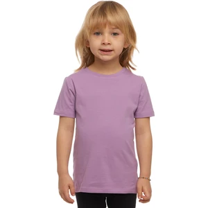 Lila Basic Unisex Çocuk Sıfır Yaka Kısa Kollu Tişört