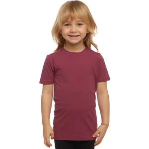 Açık Mürdüm Basic Unisex Çocuk Sıfır Yaka Kısa Kollu Tişört