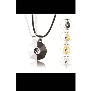Yeni Mıknatıslı Best Friends Ying Yang Kolye Aksesuar Şık Hediyelik