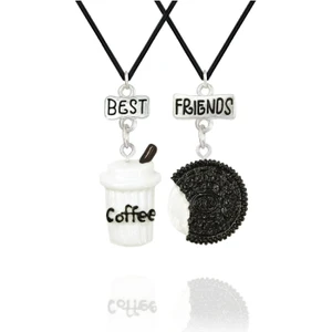 Acousticworld Oreo Best Friends Kolye 2'li Arkadaşlık Kolyesi