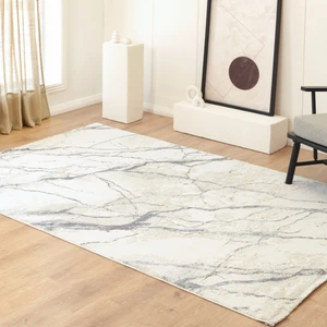 Kaşmir Halı 7/24 Sahara Blanca Gri 200x290 cm Salon Mutfak Halısı Yolluk Kilim