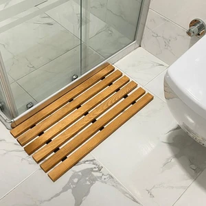 Ahşap Ipli Banyo Paspası, Bahçe Balkon Paspası 30x70cm