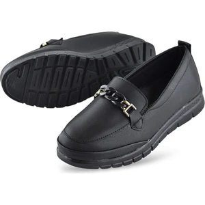 0244 Tokalı Rahat Ortopedik Taban Günlük Kadın Ayakkabı Babet Kadın Kışlık Ayakkabı