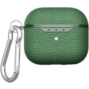 Airpods 4. Nesil Uyumlu Deri Görünümlü Silikon Kulaklık Kılıfı