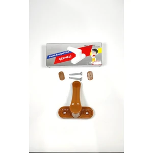 Pvc Pimapen Pencere Cam Balkon Kapısı Güvenli Emniyet Kilidi Çocuk Emniyet Mandalı A.Kahve (Plastik)