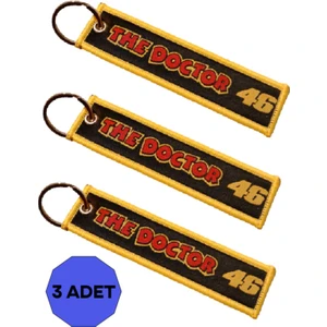 Euroluxe The Doctor 46 3'Lü Motorcu Kumaş Anahtarlık Hediyelik Kullanışlı Motor Anahtarlığı