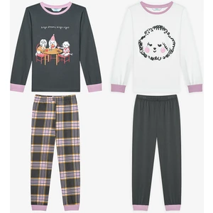 Kız Çocuk Bingo 2li Çok Renkli Pijama Takımı