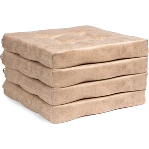 Sandalye Minderi Su Itici Güneşe Dayanaklı Düğmeli Bahçe-Balkon Minder 50x50x8cm 4 Adet