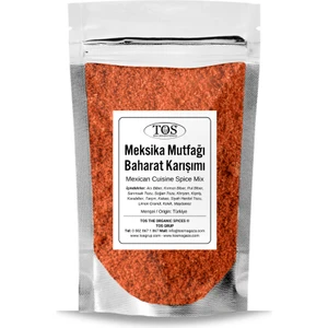 TOS The Organic Spices Meksika Mutfağı Baharat Karışımı 100 gr Mexican Cuisine Spice Blend - Premium Quality