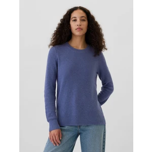 Kadın Mavi Textured Kazak