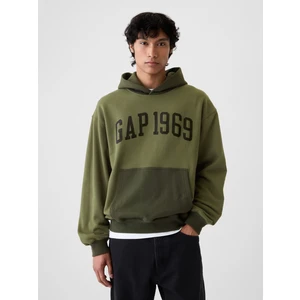 Erkek Haki Gap Logo 1969 Colorblock Sweatshirt