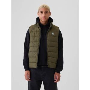 Erkek Haki Gap Logo Coldcontrol Puffer Şişme Yelek
