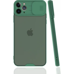 Apple iPhone 11 Pro Kılıf Darbelere Dayanıklı Kamera Koruma Sürgülü Platin Kapak