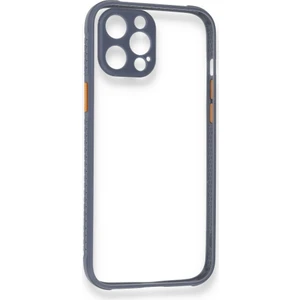 Apple iPhone 12 Pro Kılıf Köşeler Airbag Özellikli Arkası Sert P.c Kenarı Silikon Miami Kapak