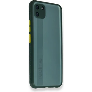 Realme C11 Kılıf Köşeler Airbag Özellikli Arkası Sert P.c Kenarı Silikon Miami Kapak