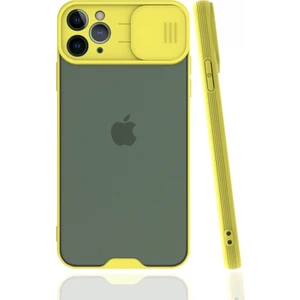 Apple iPhone 11 Pro Kılıf Darbelere Dayanıklı Kamera Koruma Sürgülü Platin Kapak