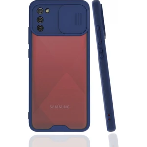 Samsung Galaxy A02S Kılıf Darbelere Dayanıklı Kamera Koruma Sürgülü Platin Kapak